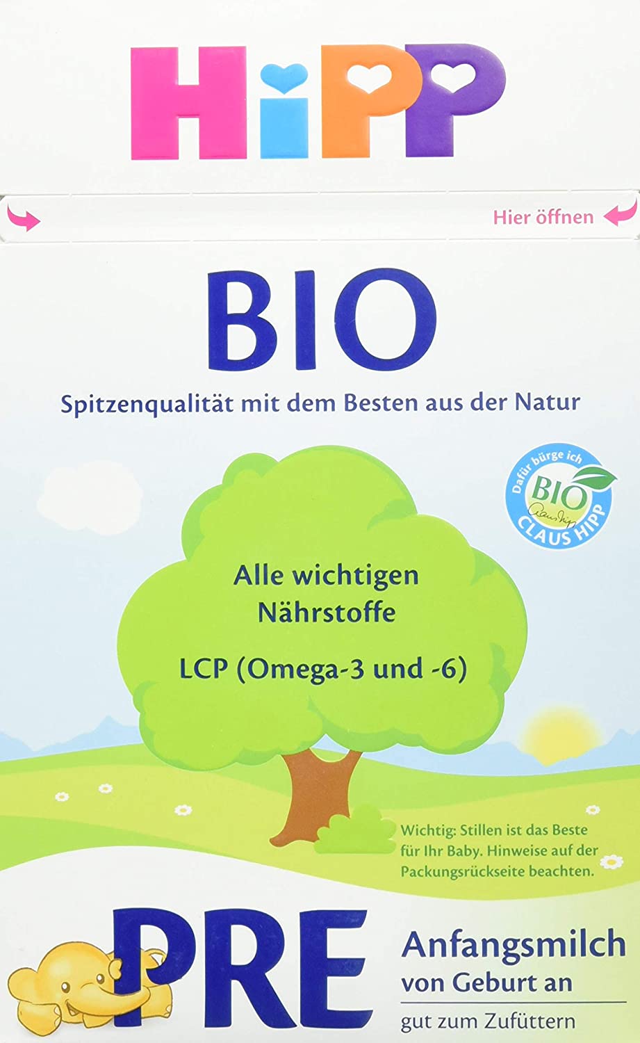 Hipp Pre Bio-Anfangsmilch, 1er Pack (1 x 600g)