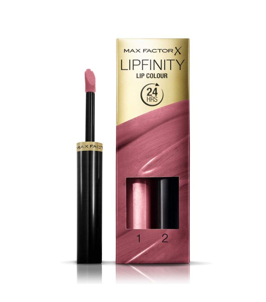 Max Factor Lipfinity Lip Colour Angelic 20 – Kissable Lipstick with 24 Hours Hold without Drying Out, with Intensive Colour Release, Precise Applicator and Intensely Nourishing Gloss Top Coat, ‎angelic