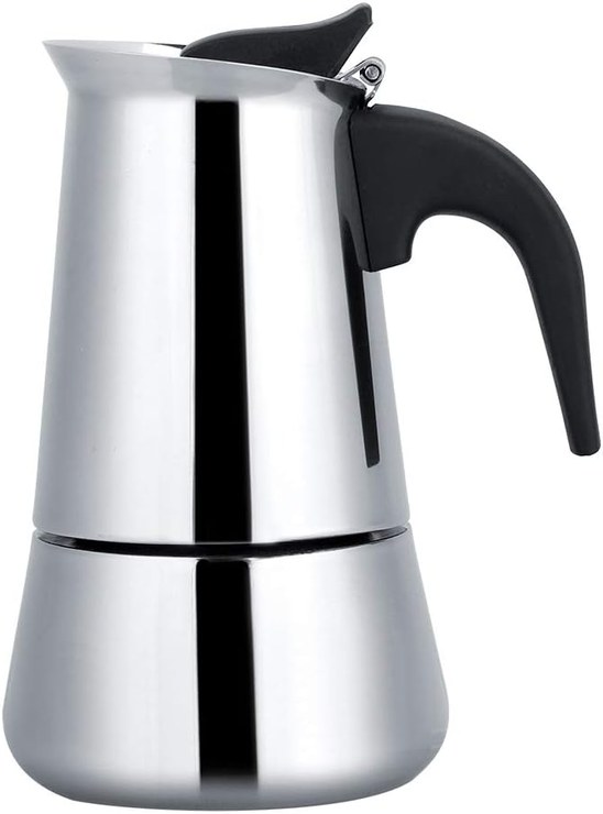 Espresso Coffee Pot, Portable Stainless Steel Coffee Pot, Mocha Espresso Machine, Mocha Pot, Mocha Stove (200 ml)