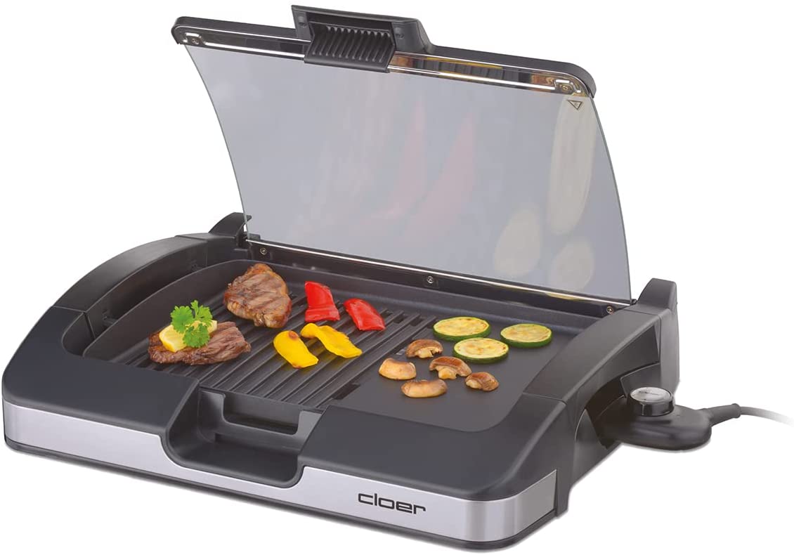 Cloer 656 Electric Barbecue, Glass lid