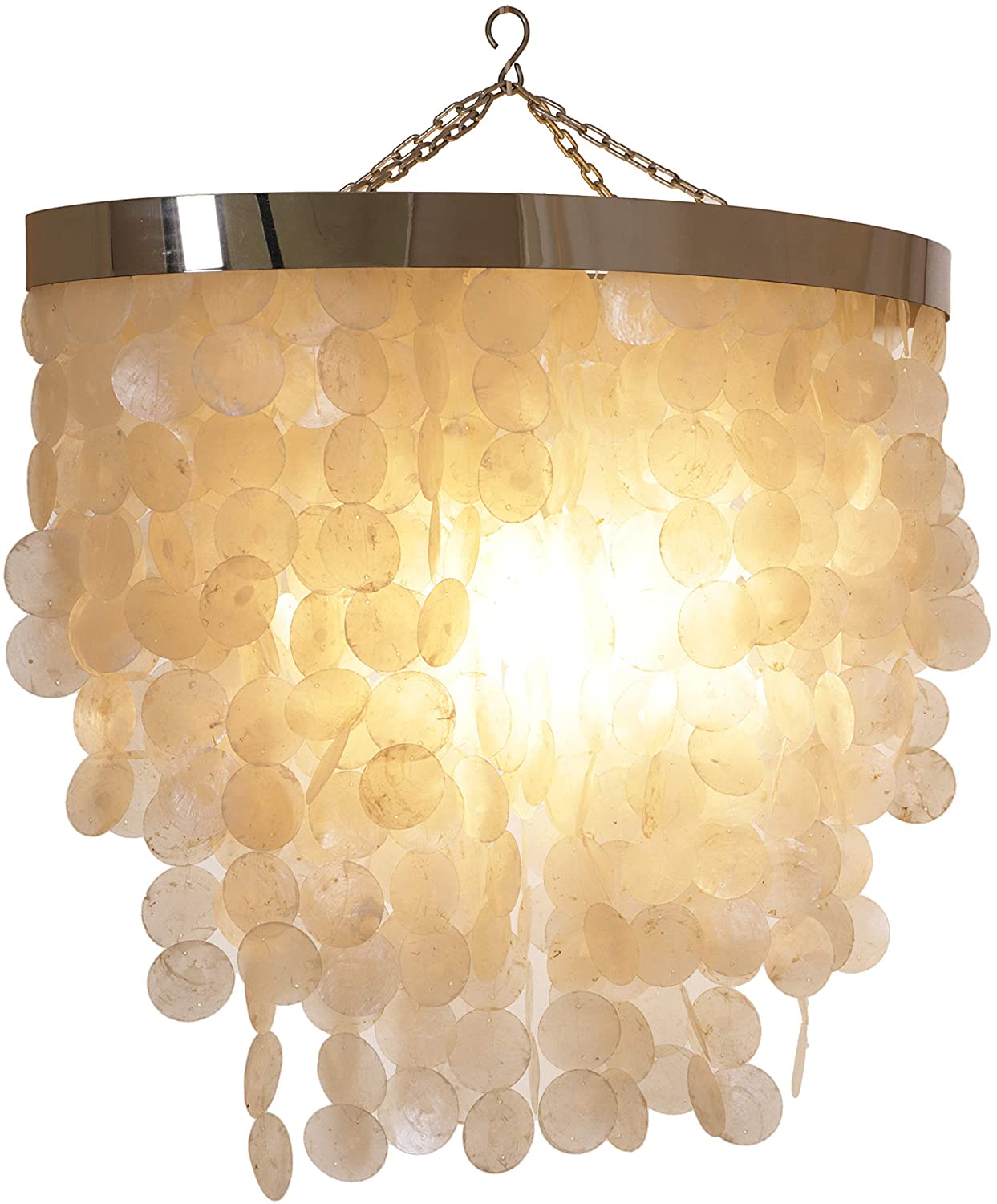 Guru-Shop Ceiling Lamp / Ceiling Light, Shell Lamp Made Of Hundreds Capiz, 