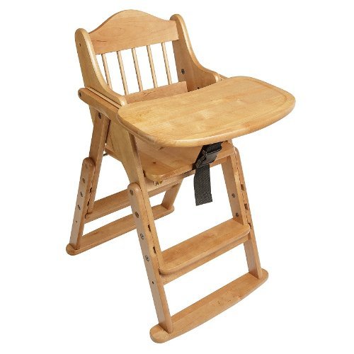 Safetots Folding Wooden High Chair natural