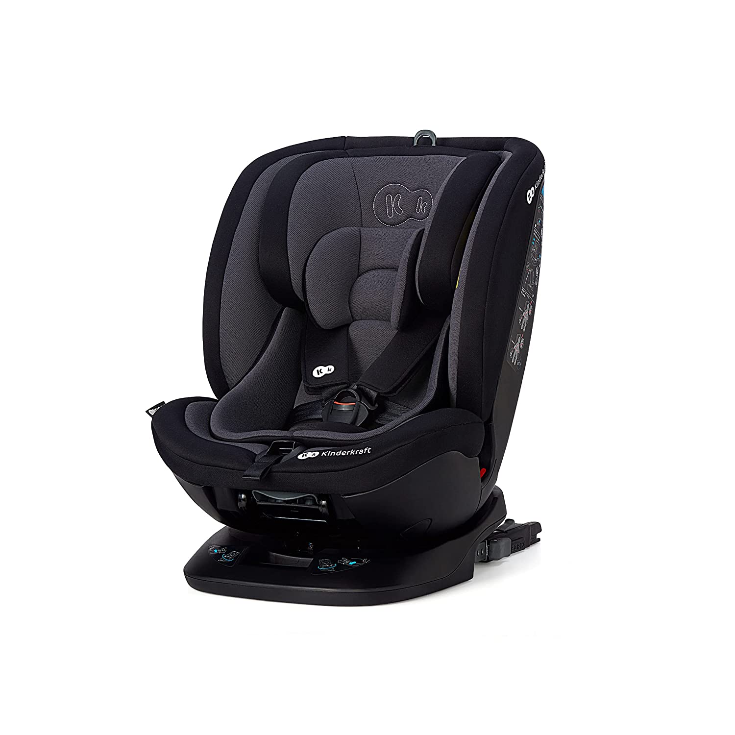 kk Kinderkraft Kinderkraft XPEdition Child Car Seat with 360 Degree Rotation, Isofix, Base Station, Special Safety Systems, Easy to Clean, from Birth Group 0/1/2/3 0-36 kg, Black