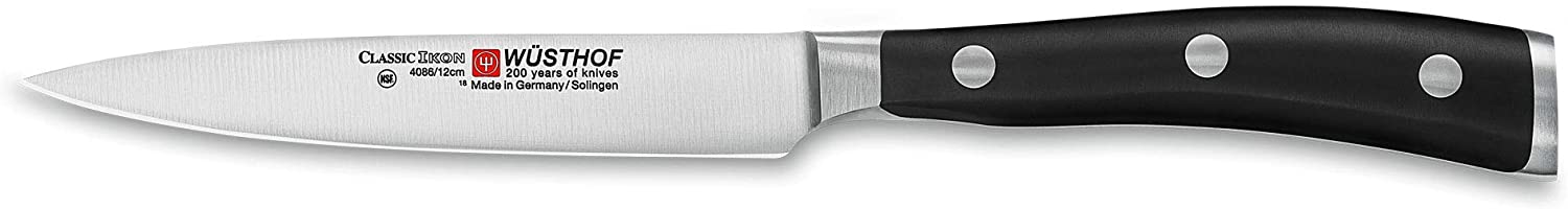 Wusthof Wüsthof Vegetable knife, Classic Ikon (4086/12), 12 cm blade length, forged double bolster, stainless steel, extremely sharp kitchen knife