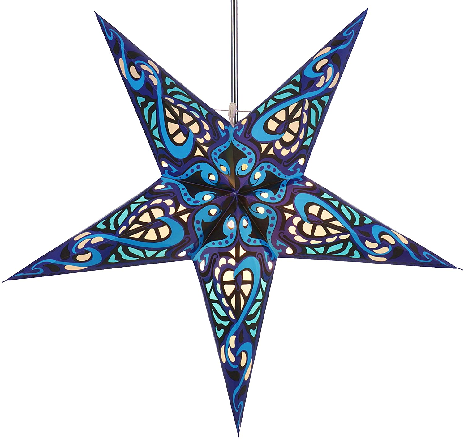 Guru-Shop Foldable Advent Light Paper Star Galadriel Red Star Window Decora
