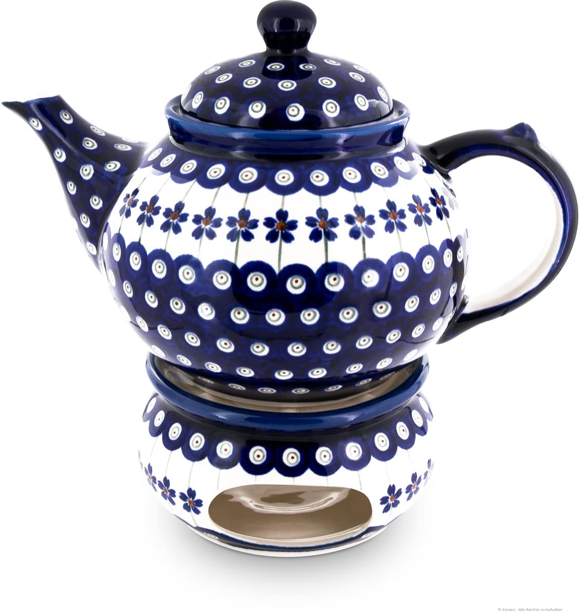 Bunzlauer Keramik Teapot with Teapot Warmer 1.25 L Decoration 166a