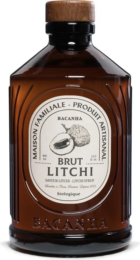 Bacanha Sirop Brut de Litchi400ml –Litschi-Sirup mitRohrzucker