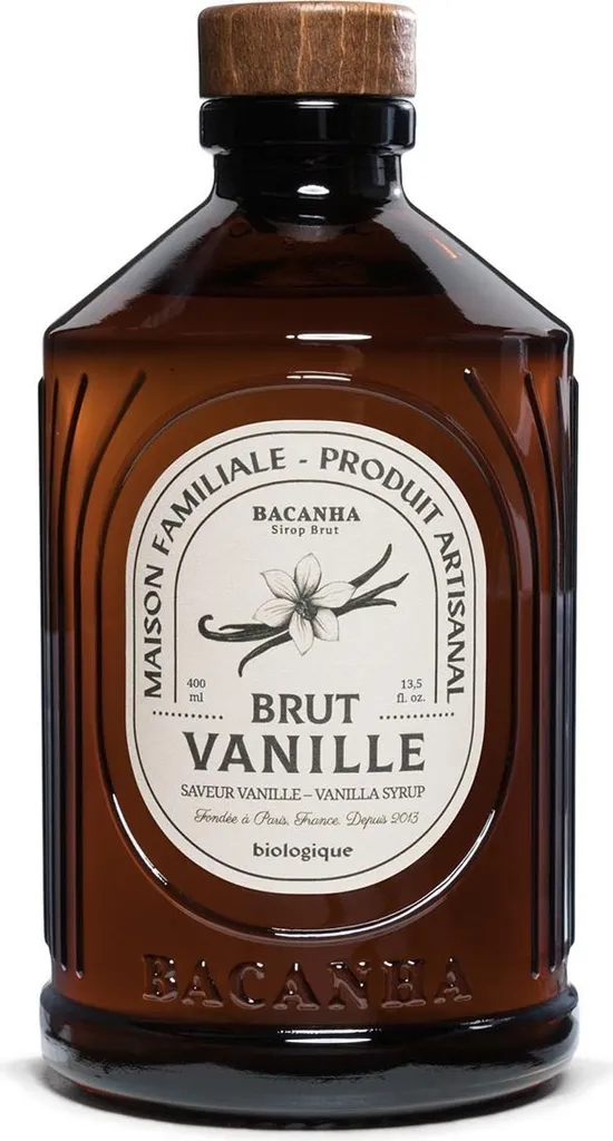 Bacanha Sirop Brut de Vanille400ml –Vanille-Sirup mitRohrzucker