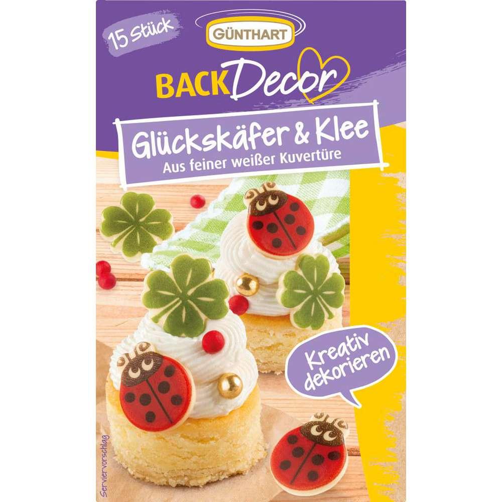 Baking decoration ladybug & clover