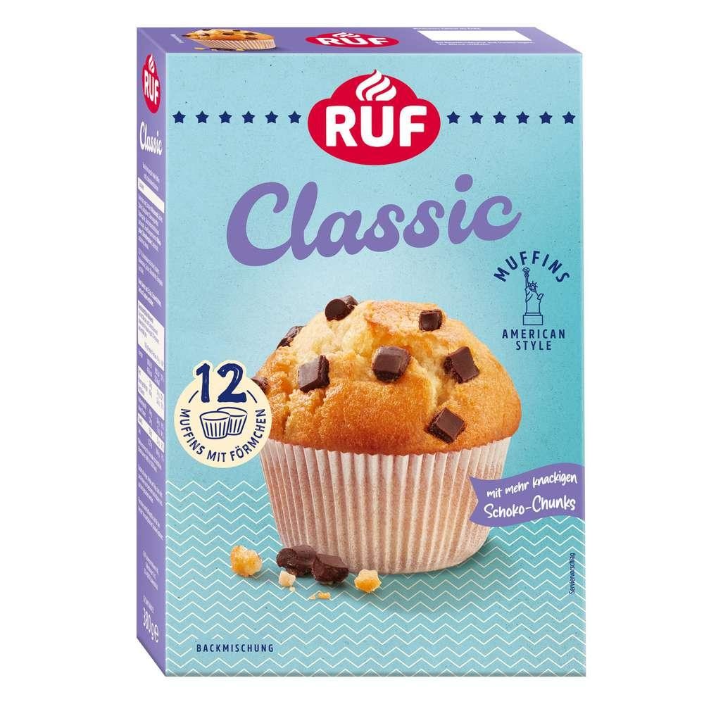 Baking mix muffins with chocolate chunks