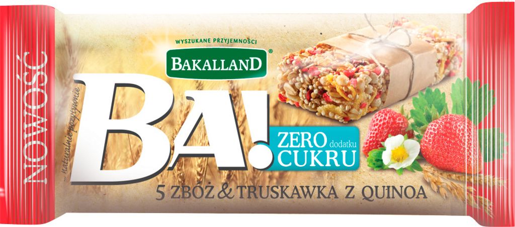 Bakalland Ba! 5 Müsli & Erdbeere mit Quinoa Müsliriegel 30 G