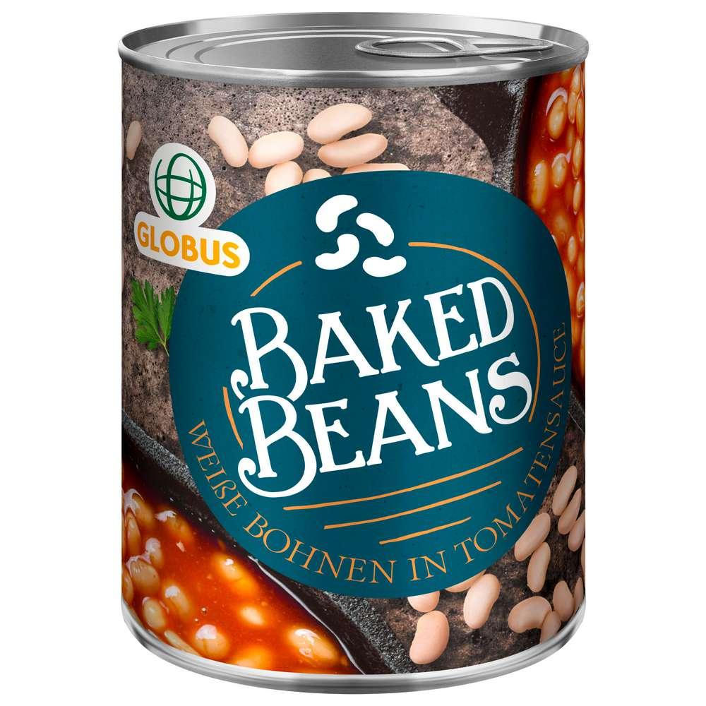 Baked beans, white beans in tomato sauce
