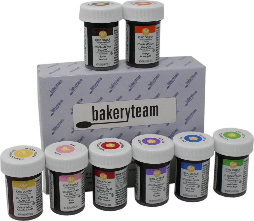 bakeryteam Selection Wilton glaze colors set 8 x 28 g