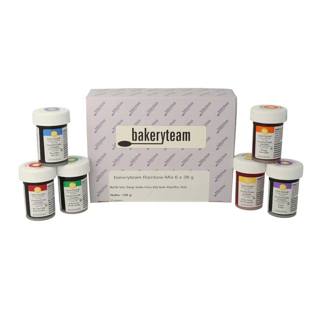 bakeryteam - Wilton glaze colors rainbow mix 6 x 28 g