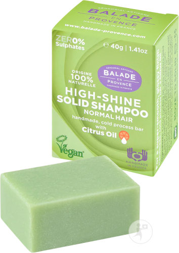 Balade En Provence High Shine Solid Shampoo Citrus Normal Hair Organic 40g