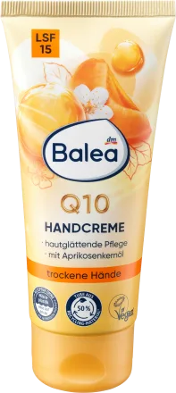 Balea Hand Cream Q10 with Apricot Oil and SPF15, 100 ml