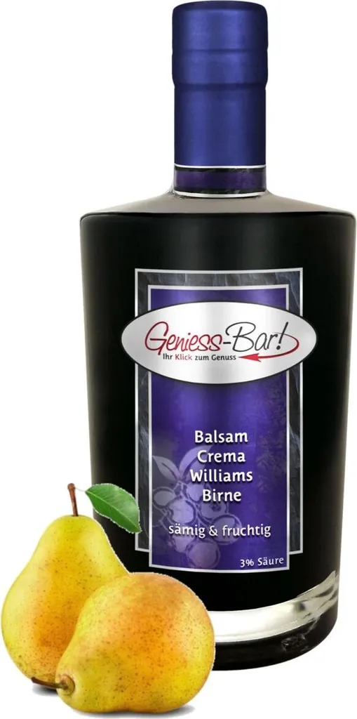 Balsamic Cream Pear 0.5L 3% acid with original Crema di Aceto Balsamico di Modena IGP