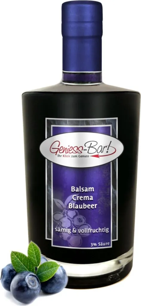 Balsamic Cream Blueberry 0.5L 3% acid with original Crema di Aceto Balsamico di Modena IGP