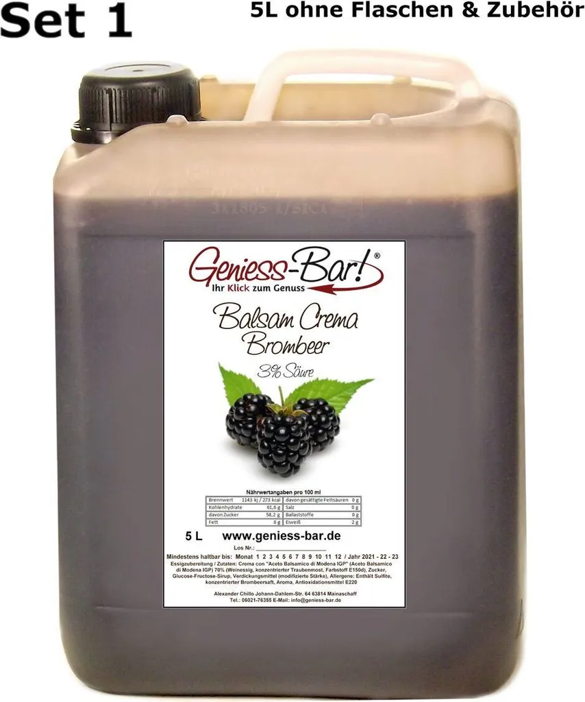 Balsamic Cream Blackberry 5L With orig.Crema di Aceto Balsamico di Modena IGP