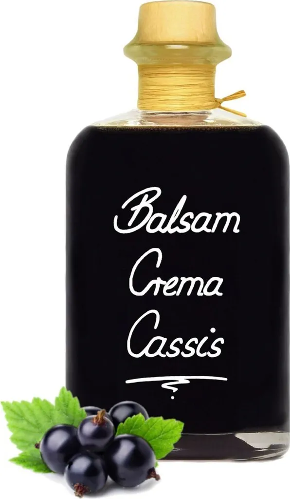 Balsamic Cream Cassis 1L 3% acid with original Crema di Aceto Balsamico di Modena IGP.
