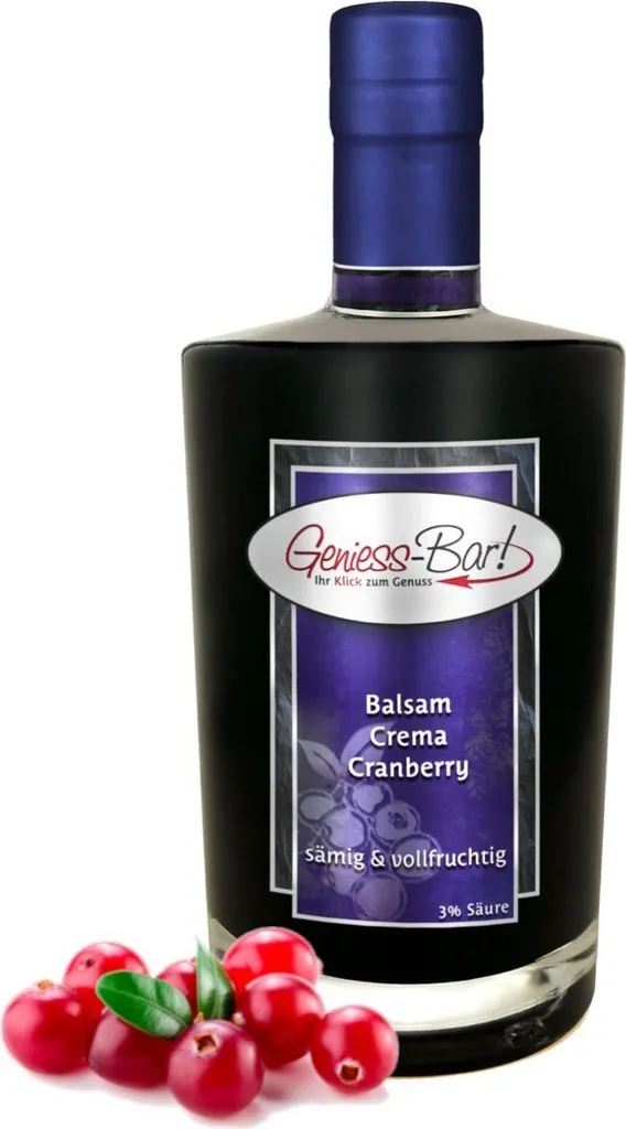 Balsamic Cream Cranberry 0.35L 3% acid with original Crema di Aceto Balsamico di Modena IGP