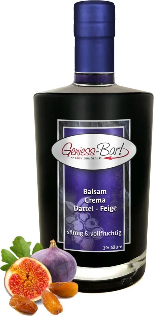 Balsamic Cream Date & Fig 0.7L 3% acidity with original Crema di Aceto Balsamico di Modena IGP.
