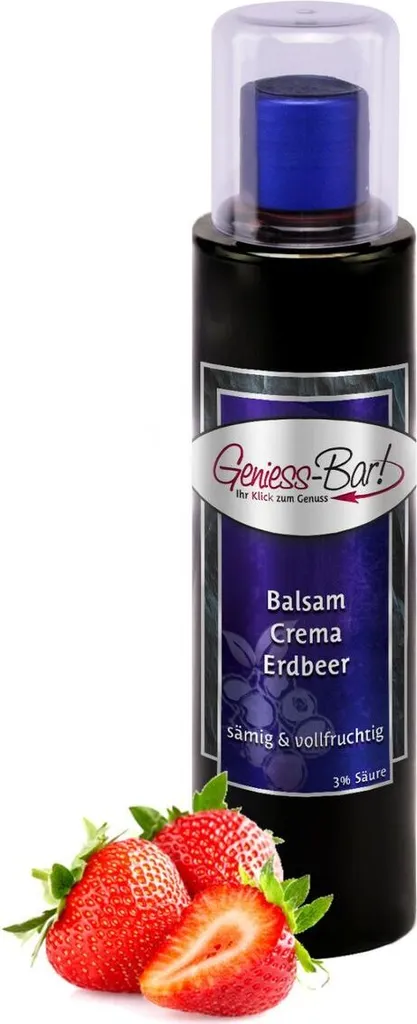Balsamic Cream Strawberry 0.26L 3% acid with original Crema di Aceto Balsamico di Modena IGP.