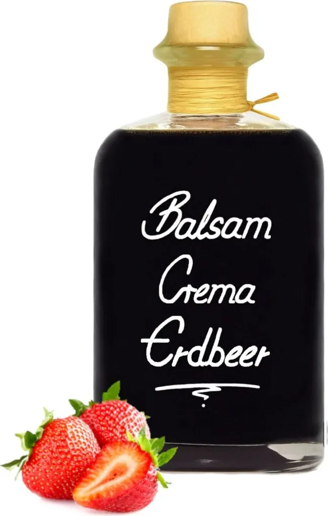 Balsamic Cream Strawberry 0.7L 3% acid with original Crema di Aceto Balsamico di Modena IGP.