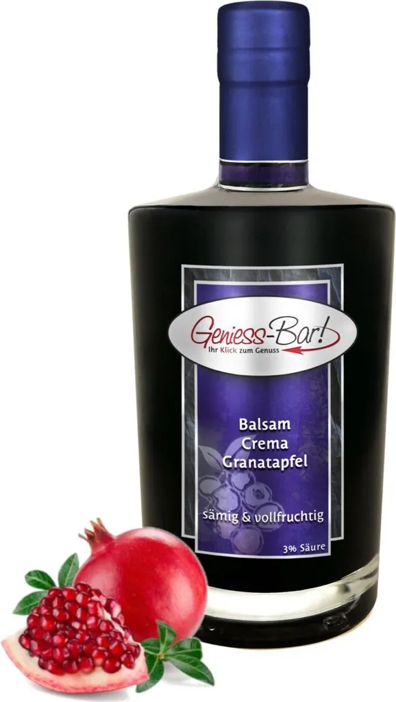 Balsamic Cream Pomegranate 0.5L 3% acid with original Crema di Aceto Balsamico di Modena IGP