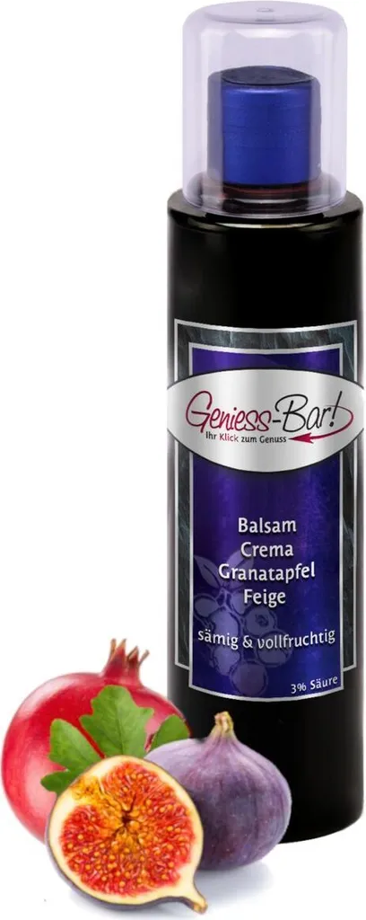 Balsamic Cream Pomegranate Fig 0.26L 3% acid with original Crema di Aceto Balsamico di Modena IGP.