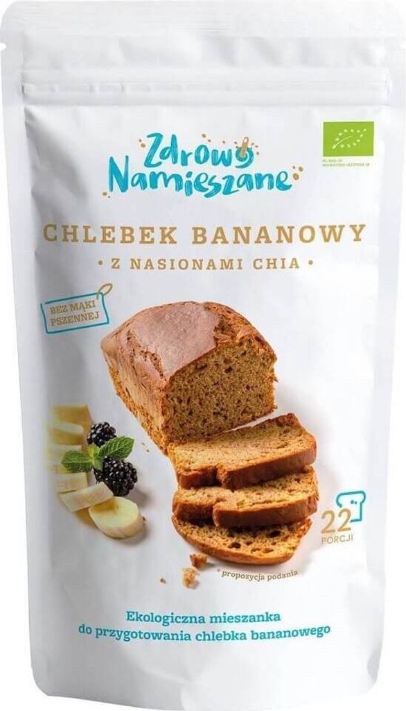 BANANA BREAD WITH CHIA SEEDS400 g - ZDROWO NAMIESZANE