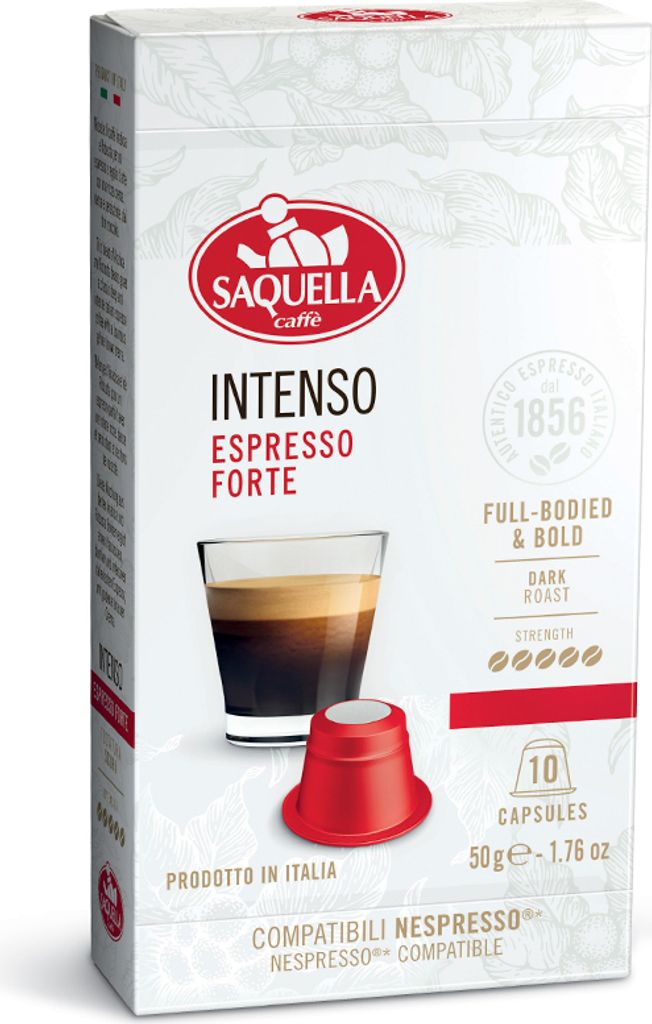 Bar Italia Espresso Intenso 10 x 5g capsules | Saquella