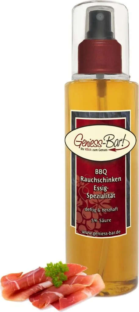 Barbecue BBQ Smoke Ham Balsamic Vinegar - Specialty Spray Bottle 0.26L Strong, Hearty & Savory 5% Acidity Pump Spray
