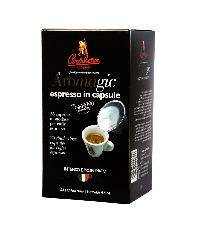 Barbera Aromagic Espresso Capsules, 25 Piece