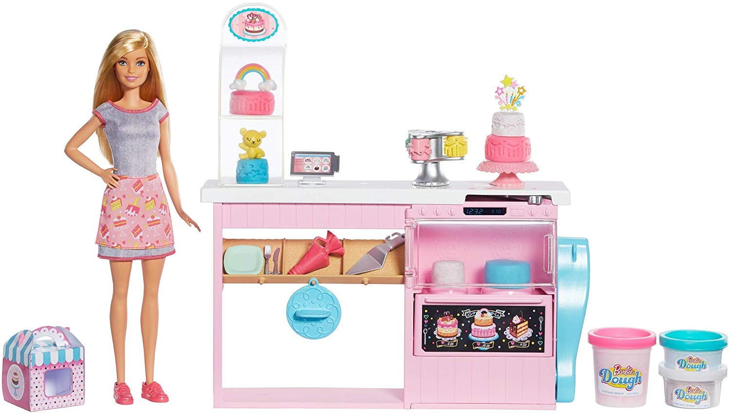 Barbie Gfp59 Cake Bakery And Doll Playset Toy For Ages 4 Years And Above, M