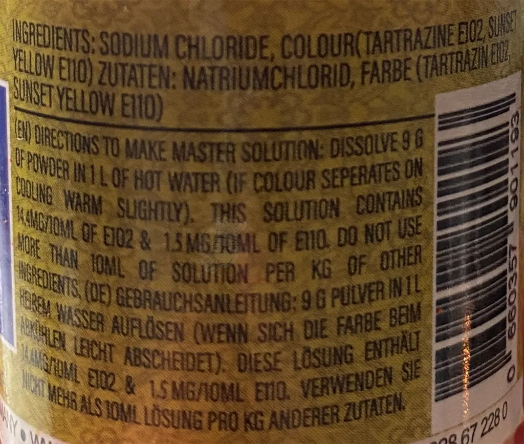 Barkat Food Coloring Yellow Powder 25g