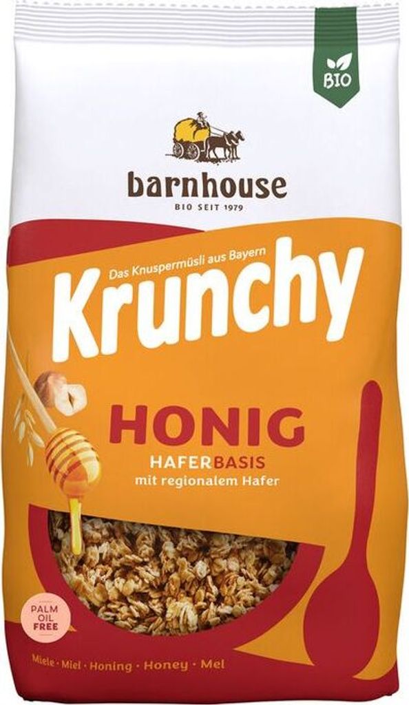 Barnhouse Krunchy Honig -- 600g x 6  - 6er Pack VPE