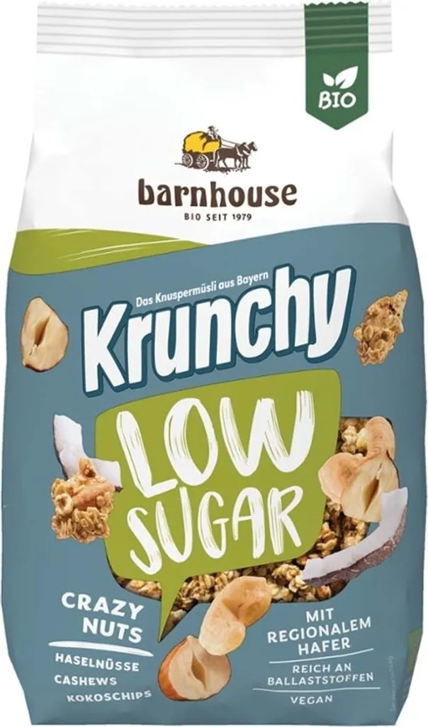 Barnhouse Krunchy Low Sugar Crazy Nuts -- 375g