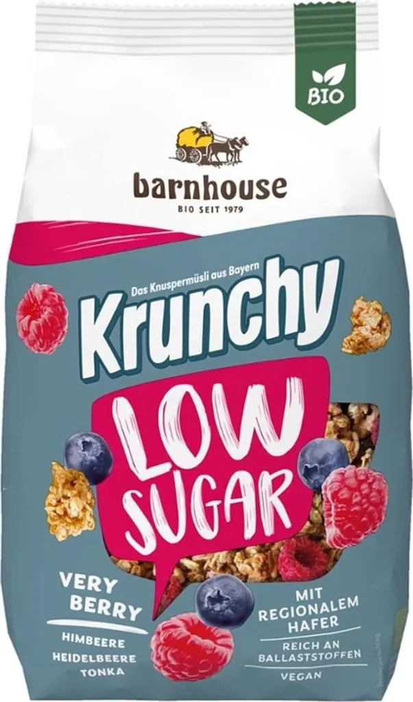 Barnhouse Krunchy Low Sugar Very Berry -- 375g