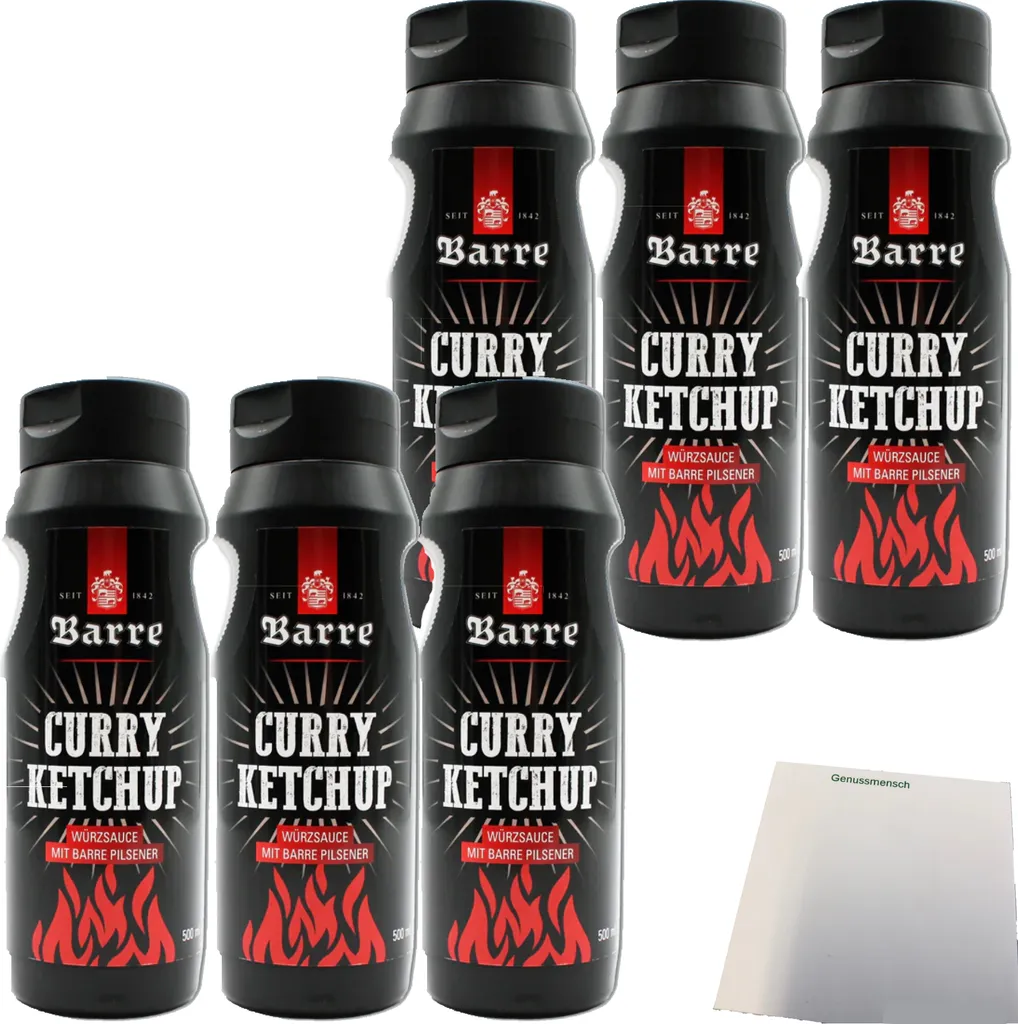 Barre Curryketchup 6er Pack (6x500ml Flasche) + usy Block