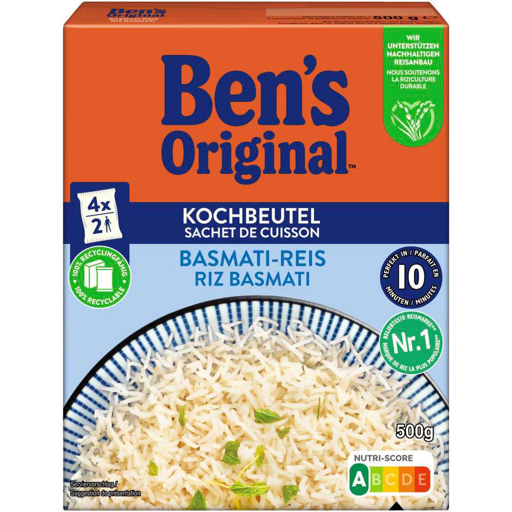 Basmati rice boil-in-the-bag