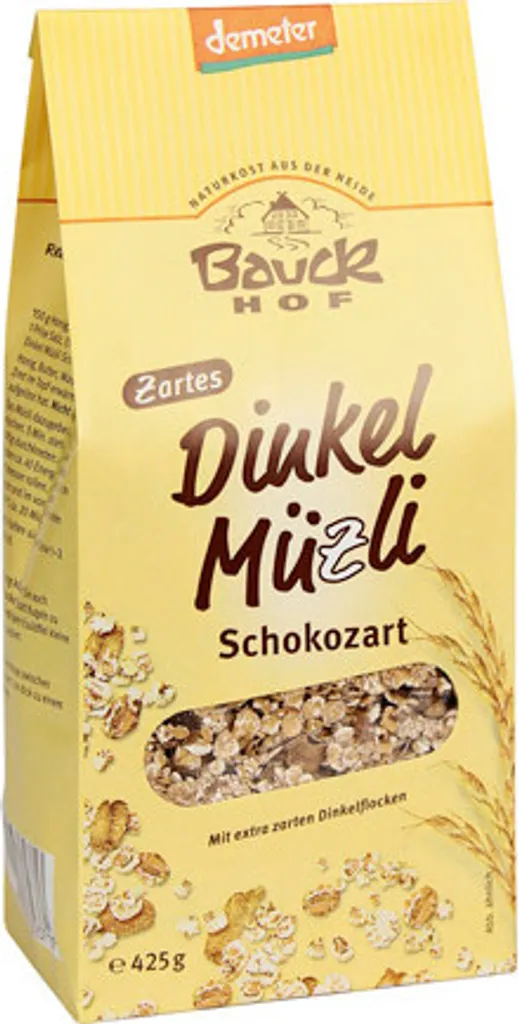 Bauck HOF DinkelMüsli Schokozart, (2x425g)
