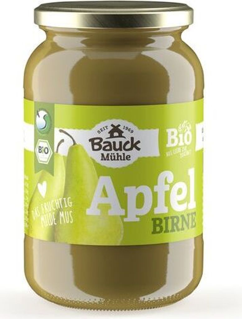 Bauckhof Apfel-Birnenmark ungesüßt-- 360g x 12  - 12er Pack VPE