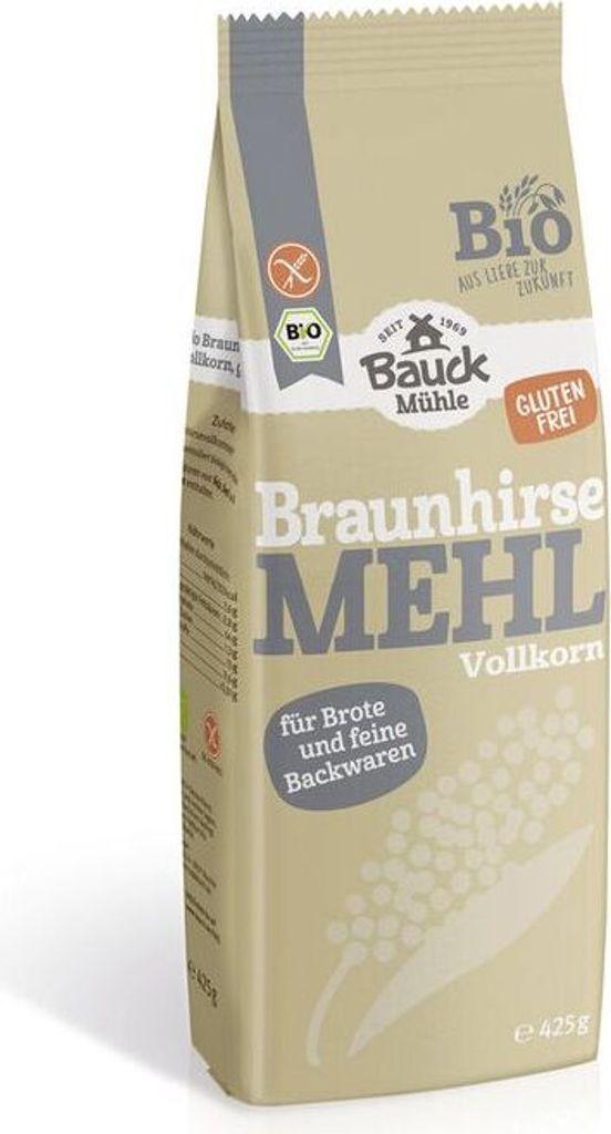 Bauckhof Braunhirsemehl Vollkorn glutenfrei-- 425g x 6  - 6er Pack VPE