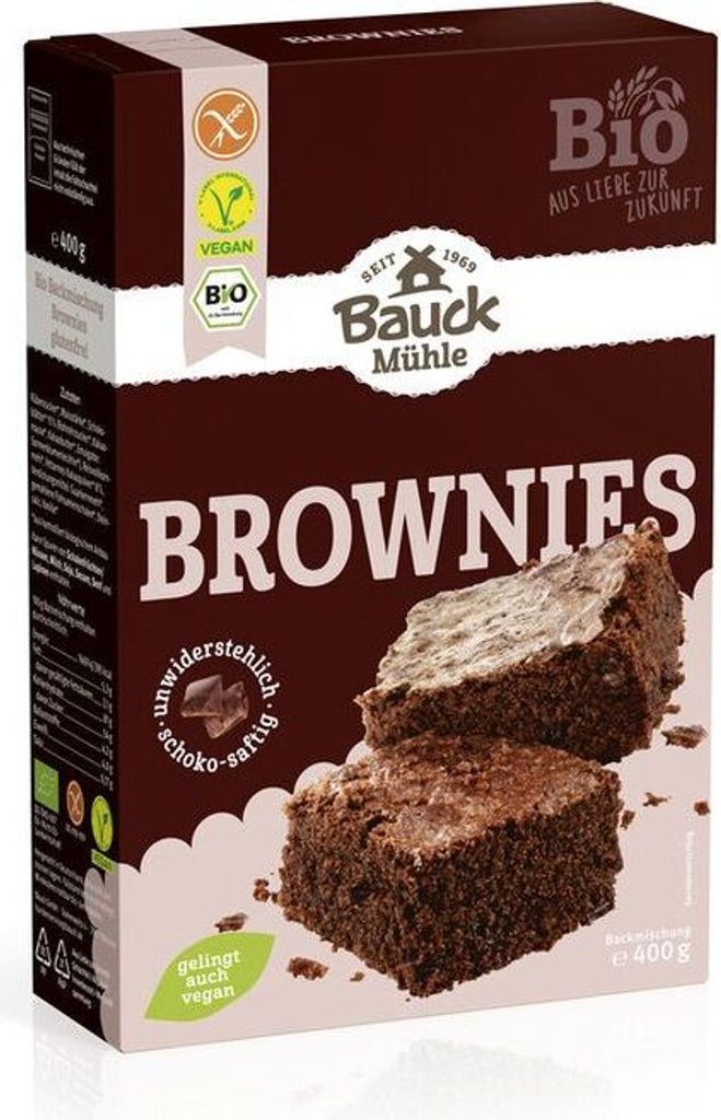 Bauckhof Brownies gluten-free - 400g x 6 - pack of 6 PU
