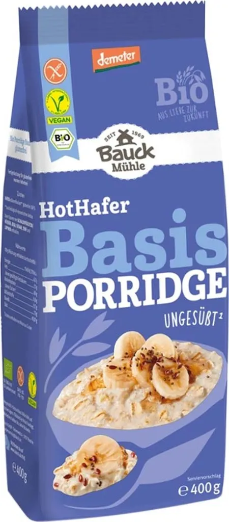 Bauckhof Demeter Hot Hafer Basis Haferbrei, Haferflocken, 400 g
