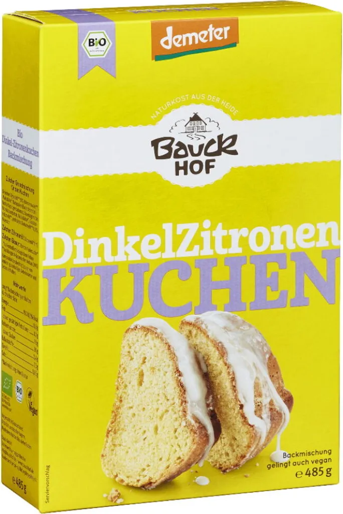 Bauckhof Spelt Lemon Cake Demeter -- 485g