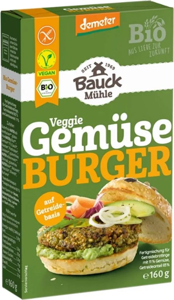 Bauckhof Gemüseburger Demeter glutenfrei -- 160g