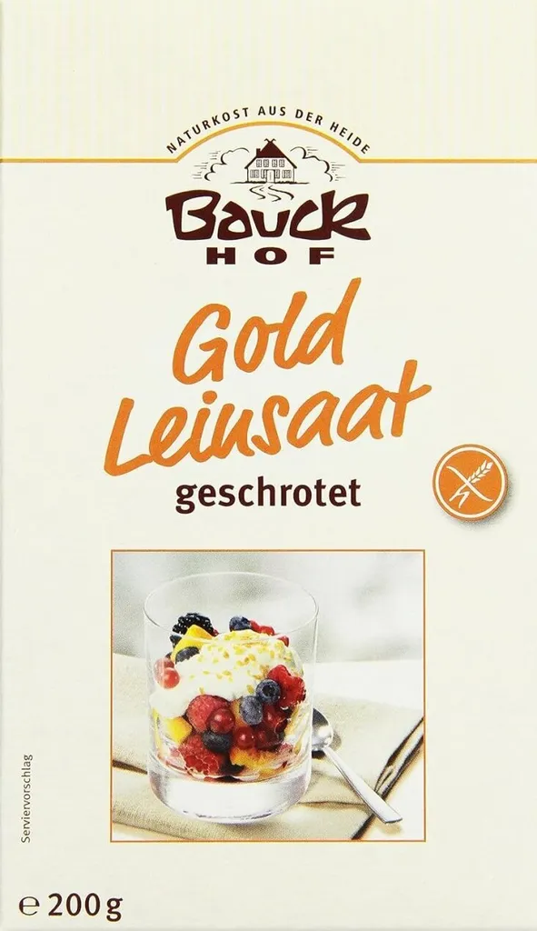 Bauckhof Gold-Leinsaat geschrotet glutenfrei (200g