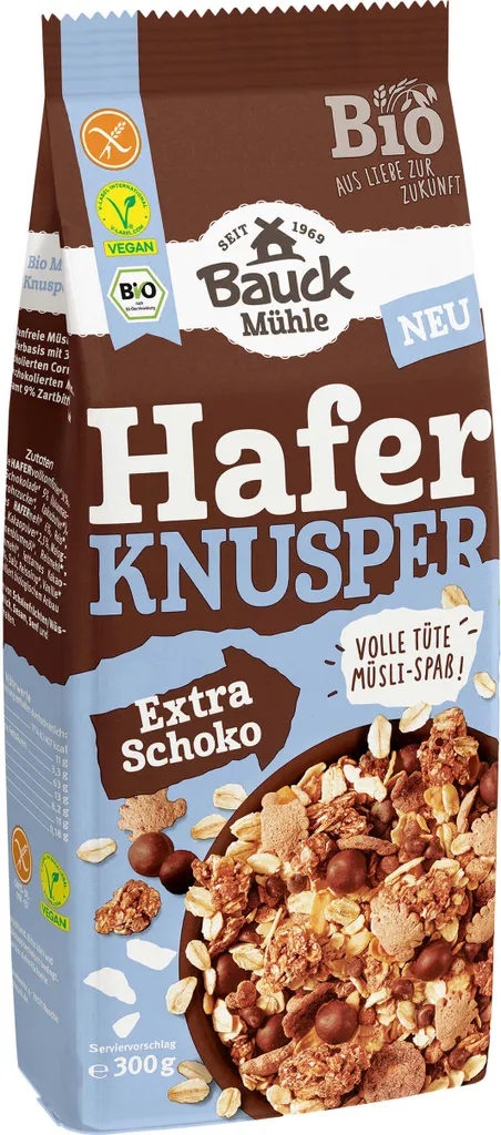 Bauckhof Hafer Knusper Müsli Schoko -- 300g